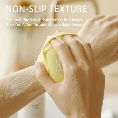 China EXFOLIATE Factory Wholesale Bubble Rubbing Brush, Silicone Bath Brush, Built-in Mites Removal Soap Double Sided Rubbing With Sponge for sale