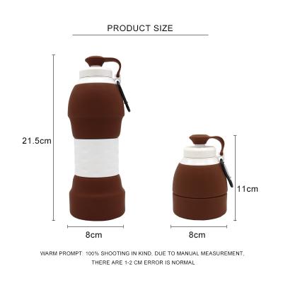 China Viable Convenient In The Gift Outdoor Collapsible Travel Carry Silicone Sport Folding Water Bottle Kettle Folding Drinking Bottle for sale