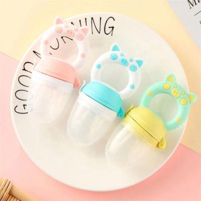 China BPA Free Handle Reusable Nipple Pacifier Gum-Massage Toy Baby Fruit Pacifier Teether for Newborn Toddlers for sale