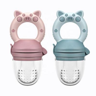 China BPA Free Baby Bottle Feeding Fruit Vegetable Music Newborn Bite Juice Feeder Baby Nimbler Portable Fruit Food Supplement Pacifier for sale