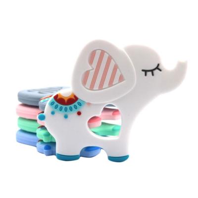 China New Design Custom Bpa Free Soft Silicone Baby Elephant Eco-Friendly Shape Teething Teether Toys for sale