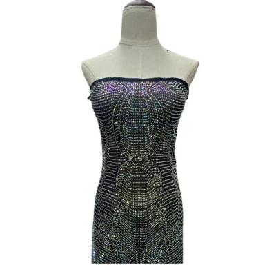 China Breathable Carnival Evening Dress Online Banking High End Middle And Long Rhinestone Dress for sale