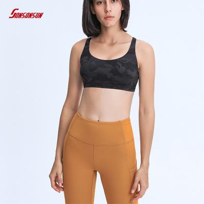 China Wholesale Price Logo New Multi-Strap Cross Beautiful Back Breathable Sexy Yoga Underwear Female Naked Shockproof Running Bra for sale