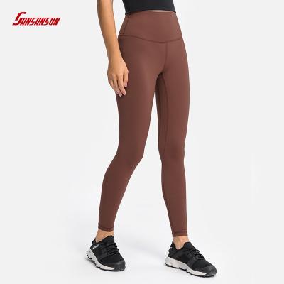 China 2022 Tiktok High Elastic Feet New Breathable Lulu Yoga Pants Built-In Waist Nine Point Sports Fitness Gaiters Bag High Elastic Naked Slim Bag for sale