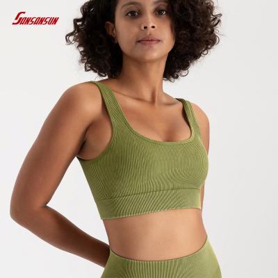 China Retro Sports Women Seamless Breathable Yoga Bra Quick Drying Fitness High Elastic Tops Bra Underwear for sale