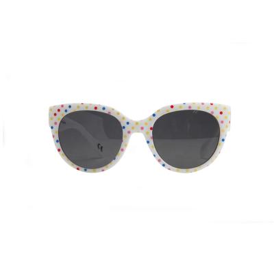 China Fashion Sunglasses Personalized Polka Dot Cool Baby Fashion Glasses 2021 New Children's Cat-eye Sunglasses for sale