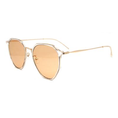 China Fashion Sunglasses Shape New Designer Sunglasses For Woman Man Woman Fashion Retro Round Metal TR 90 Sunglasses High Quality Italy Design for sale