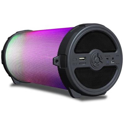 China Custom logo outdoor portable karaoke home theater system 10W audio sound phone function led lights bluetooth speaker for cell phone for sale