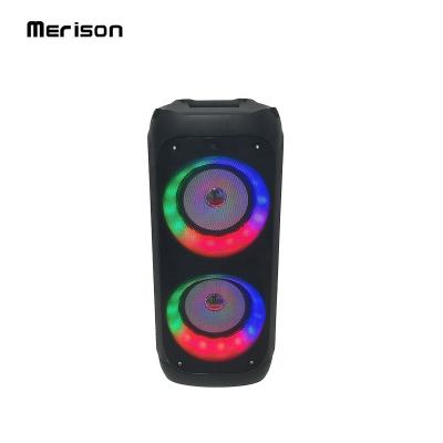 China Portable AirPlay High Power Karaoke Stereo Led Colorful Wireless Flashing Light Speaker Disco Light For Home Party for sale