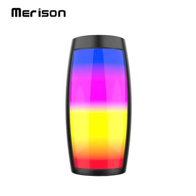 China ibastek fm usb bluetooth subwoofer colorful speaker party home wireless LED light speakers with led light for sale