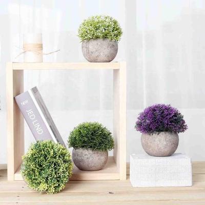 China 4 Pack Eco-Friendly Plastic Mini Plants Artificial Topiary Shrubs Fake Plants for Bathroom, Bedroom Decorations for sale