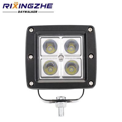 China Aluminum Auto Spare Parts 3Inch 12W Spot Flood Combo Auxiliary Fog Lamp LED Work Light Cube LED Pod SUV 4WD Truck Cars for sale