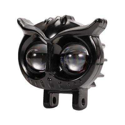 China RIXINGZHE Owl Design Dual Color Head Light Headlight Led Motorcycle Fog Light Led Auxiliary Spot Led Lights For Motorcycle Led owl light for sale