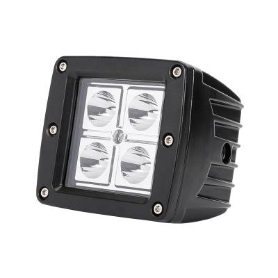 China Aluminum Super Bright IP67 Waterproof 12W 3 Inch LED Cubes Offroad LED Work Light for Jeep Truck SUV UTV for sale