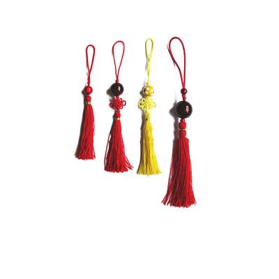 China Cell Phone Fashion Wholesale Handmade Colorful Decorative Polyester Key Chain Tassel for sale