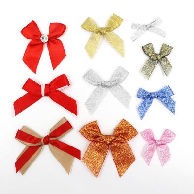 China Eco-Friendly Materials Factory Pre Made Decoration Gift Wrapping Satin Ribbon Bow Custom Eco Bow Tie For Kids for sale