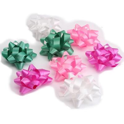 China Wholesale Custom Metallic Gift Box Wrapping Bow Pull Elastic Satin Ribbon Elaborate Handmade Bow for sale