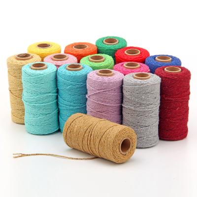 China Home Sustainable Christmas Decoration Wholesale High Quality Multi Color Cotton Twist Rope for sale