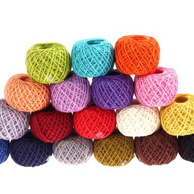 China Macrame Plant Hanger 2mm 3mm 4mm 5mm 6mm Strand Twisted Cotton Macrame Cord Viable Colorful Braided Rope for sale