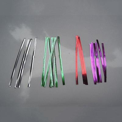 China Food Cheapest 	Cotton Twist Rope PVC Pre Cut Green Color Twist Ties for sale