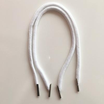 China Durable Polyester Elastic Round Twine Flat Braided Handle Rope / Rope For Paper Bag for sale