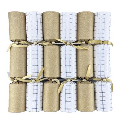 China Paper Luxury Custom Design Foiled Gold and glitter Christmas Crackers for sale