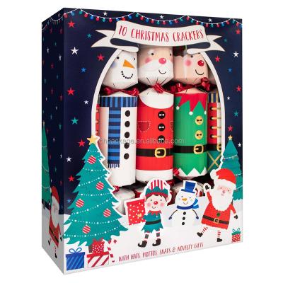 China Paper Direct Factory Supply 10 Pack Santa and Friends International Family Christmas Crackers for sale