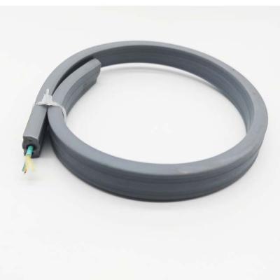 China 2019 New Design Gray Flat Elevator Travel Armored Fiber Optic Cable for sale