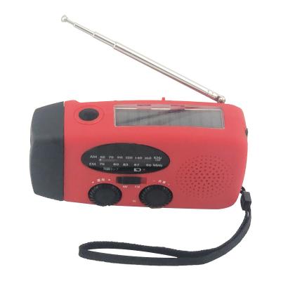 China Hot sale 2021 scam radio power bank USB solar power hand crank portable red fm radio panel for sale