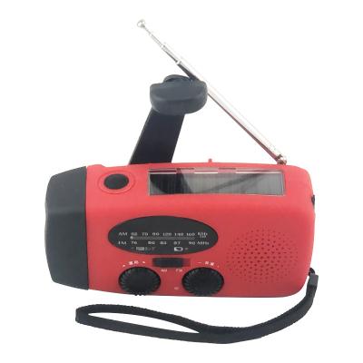 China Hot Selling Portable Mini Emergency Red Hand Crank PORTABLE Hot Selling Pocket Solar Radios for sale