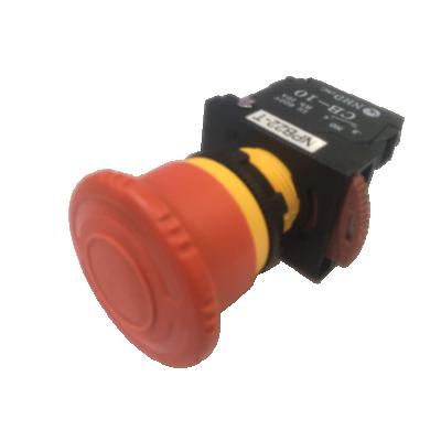 China 22mm Non-illuminated 1NO Emergency Stop Push Button Twist To Release Head 22mm for sale