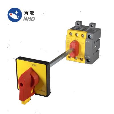 China Disconnector 4 Poles 25A, 32A, 40A, Base and Din-rail NDS-20/30 /40 4G4DL1 Isolator Switch Cam Switch Holder 48*48mm for sale