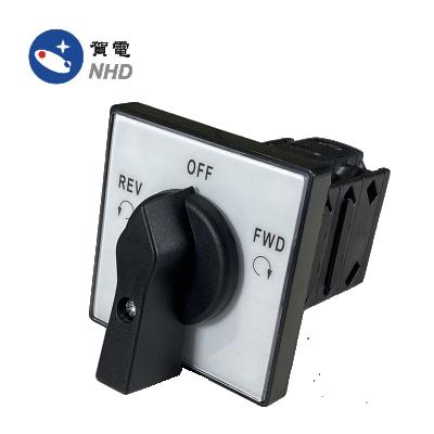 China W/Metal Shaft NCS-S5 Changeover Cam Switch Plastic Rotary Main Switch, Forward/Reverse, Three Phase 10A, 16A, 25A, 32A, 65*65 for sale