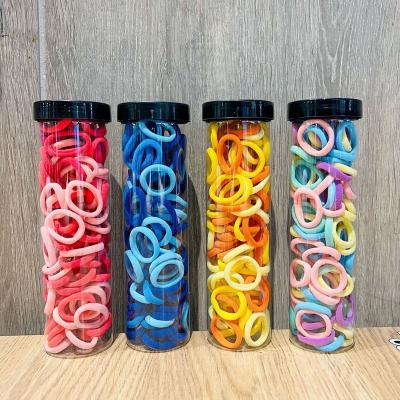 China IFOND Hair Decoration Baby Hair Ties 100pcs/box Multicolor Elastic Kids Hair Bands Nylon Elastic Rope Hair Bands For Toddler Girls for sale