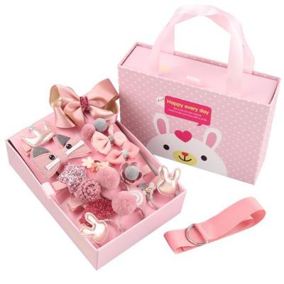 China IFOND Decoration Baby Set Hair Clip Design Glitter Star Bow Hair Grips Kids Princess Hairpin Hair Rope Gift Set for sale