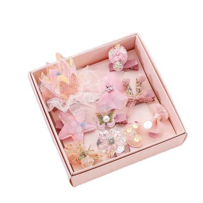 China IFOND 10Pcs /Set Decoration Children Hairpin Bow Diamond Crown Hair Grips Princess Hair Clip Set Beautiful for sale