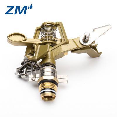 China 360 Speed ​​Rotating Drive Brass Impact Sprinkler Garden Adjustable Irrigation Sprinkler for sale