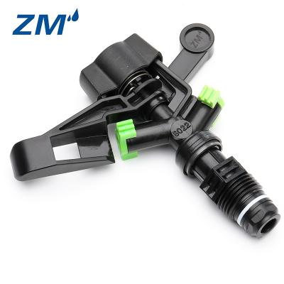 China Dual Nozzle Plastic Adjustable 360 ​​Impact Sprinkler For Garden Farm Irrigation System for sale