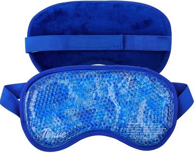 China Hot Selling High Quality Reusable Anti-Puffiness Gel Beads Hot Cold Packed Cooling Eye Mask for sale