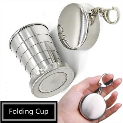 China 304 Stainless Steel Coffee Cup Portable Travel Mug Viable Folding Promotional Gift Customize Logo for sale