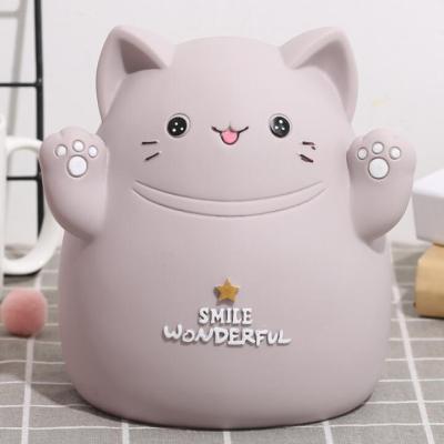 China Wholesale Custom Resin Cartoon Cat Piggy Bank Money Box Promotional Gift Coin Bank Logo And Color for sale