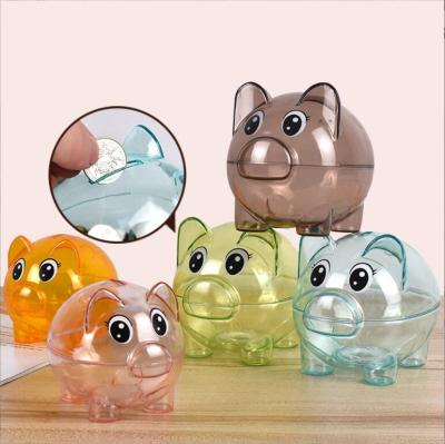 China Wholesale Custom Plastic Promotional Gift Coin Bank Money Pig Piggy Bank Customize Logo And Color Coin Bank for sale