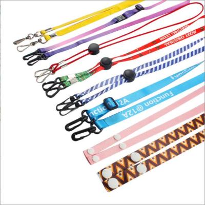 China Custom Custom Polyester Neck Lanyards Polyester Full Color Printing Lanyard With Logo for sale