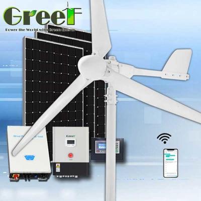 China Agregado familiar híbrido solar 10KW do sistema da turbina eólica da eficiência elevada à venda