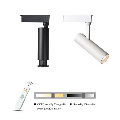 China 12W 25W TDC Dimmable LED Track Light Beam Aluminum Adjustable Angle Track Spotlight For Museum Art Gallery Lighting for sale