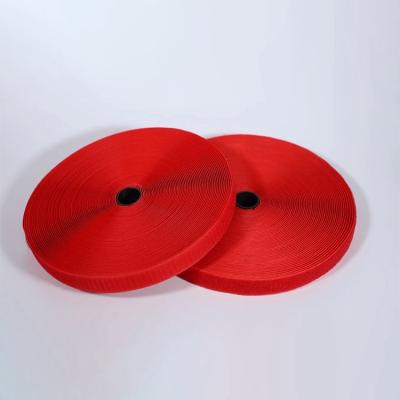 China Factory direct sale viable colorful hook and loop fastener tape strong tensile strength 70% nylon hook and loop for sale