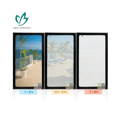 China HEWEI Contemporary High Tech Thermochromic Dynamic Energy Saving Sun Shading Building Glass for sale