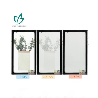 China HEWEI GlassTriple Contemporary High Tech Intelligent Darkening Thermochromic Pane IGU Insulated Glass Unit for sale