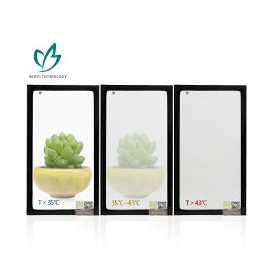 China Contemporary HEWEI Innovative 6mm Dynamic Self-tinting Thermochromic Sun Smart 12mm Shading Glass for sale