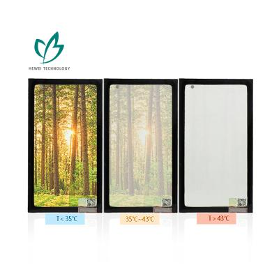 China HEWEI Contemporary New-tech Thermochromic Dynamic Smart Glass In Glass Construction Float Glass Office Building 2 Years Flat STAR GOOD NC; CHO for sale